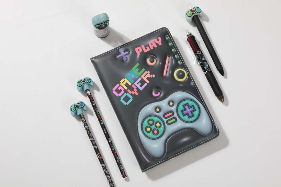 Cuaderno A5 Liso 3D Acolchado Game Over