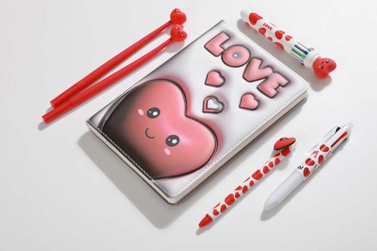 Cuaderno A5 Liso 3D Acolchado Love