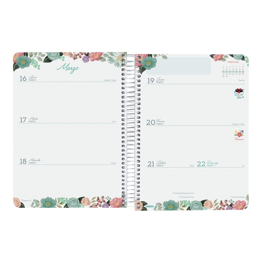 Agenda Escolar/Anual Semana Vista 25/26 - Cloe Finocam 16 Meses - Imagen 4