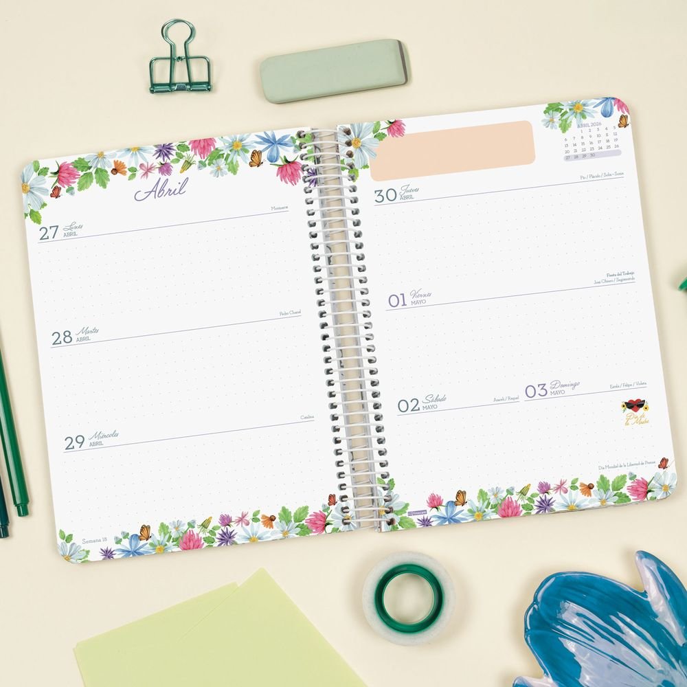 Agenda Escolar/Anual Semana Vista 25/26 - Cloe Finocam 16 Meses - Imagen 5