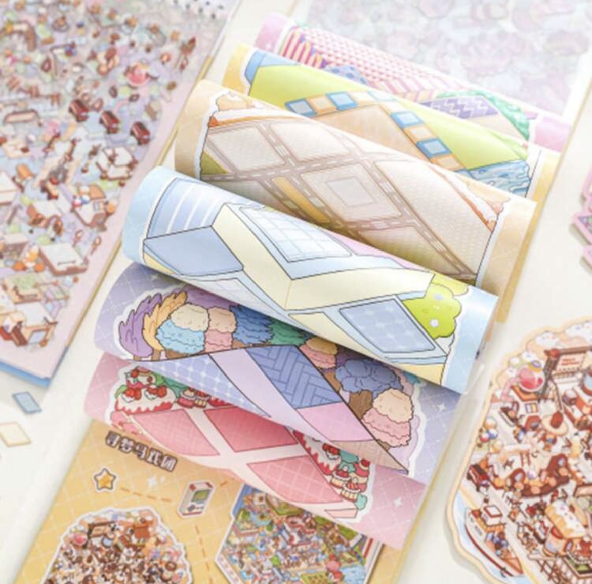 Libreta de Pegatinas Crea tus Propios Escenarios en Miniatura - Capibara (6 escenas) Grande - Imagen 7