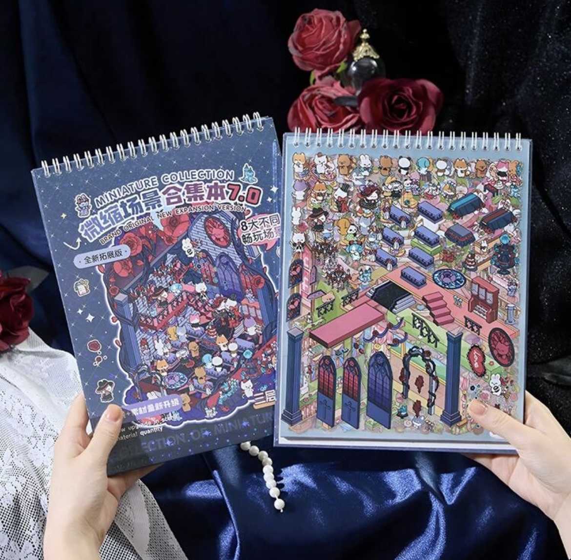 Libreta de Pegatinas Crea tus Propios Escenarios en Miniatura – Escuela de Magia (8 escenas) Grande - Imagen 4