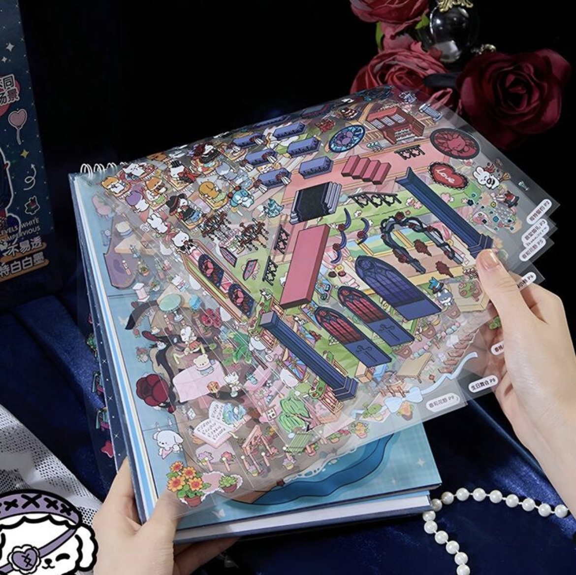 Libreta de Pegatinas Crea tus Propios Escenarios en Miniatura – Escuela de Magia (8 escenas) Grande - Imagen 5