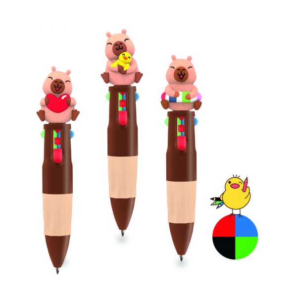 Bolígrafo 4 Colores Capibara