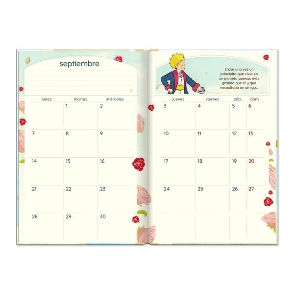 Agenda Anual Semana Vista A5 El Principito 2026