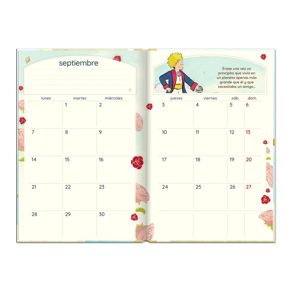 Agenda Anual Semana Vista A5 El Principito 2026 - Imagen 2