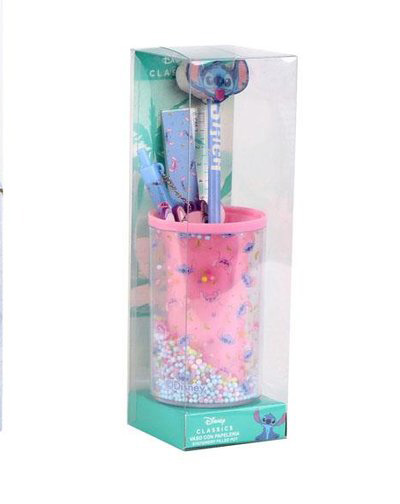 Portalápices con Set de Papelería Stitch