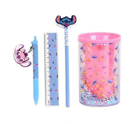 Portalápices con Set de Papelería Stitch