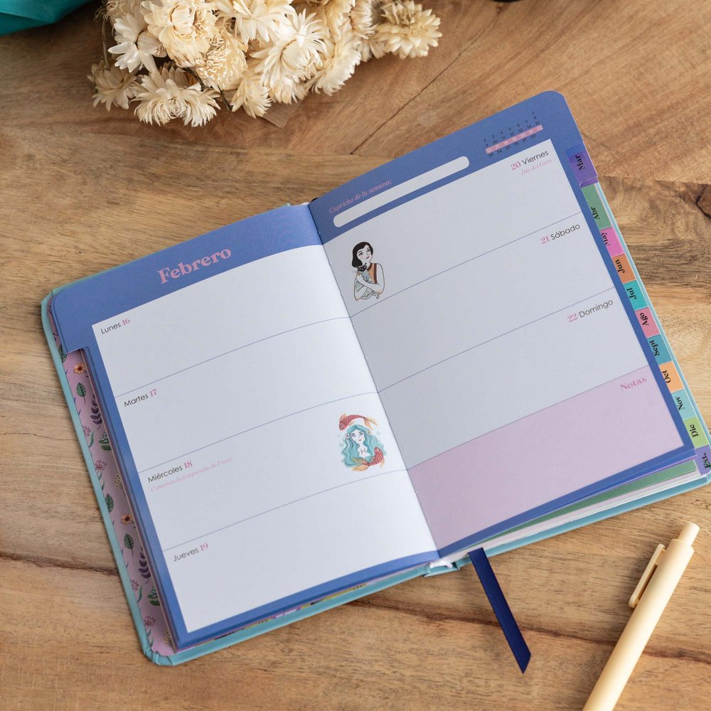 Agenda Anual Semana Vista Bolsillo María Hesse 2026 - Imagen 3