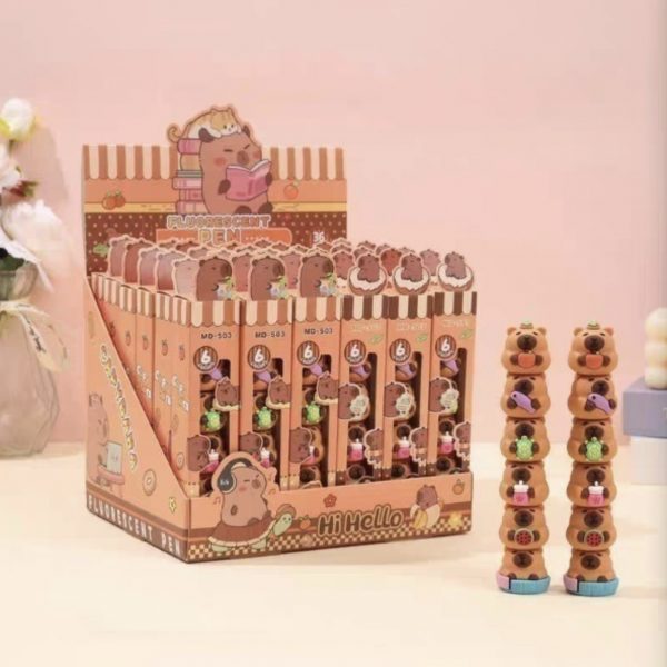 Marcadores Apilables Capibara kawaii - 6 colores