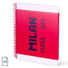 Libreta A4 Liso Milán Nata Rosa 624