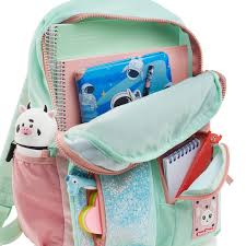 Mochila 3 Compartimentos Rosa y Verde Back2Fun 40cm