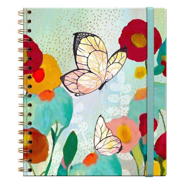 Libreta Tapa Dura Grande Butterfly Verde