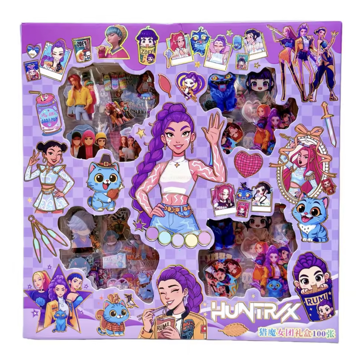 Caja de 100 Pegatinas Las guerreras Kpop