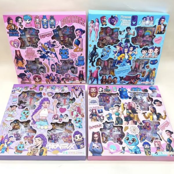 Caja de 100 Pegatinas K-Pop Demon Hunters Huntrix