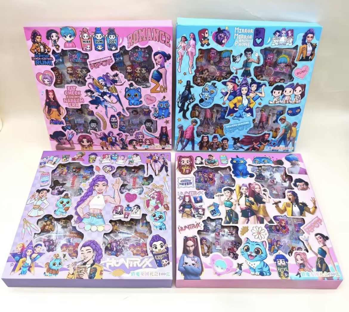 Caja de 100 Pegatinas Las guerreras Kpop - Imagen 2