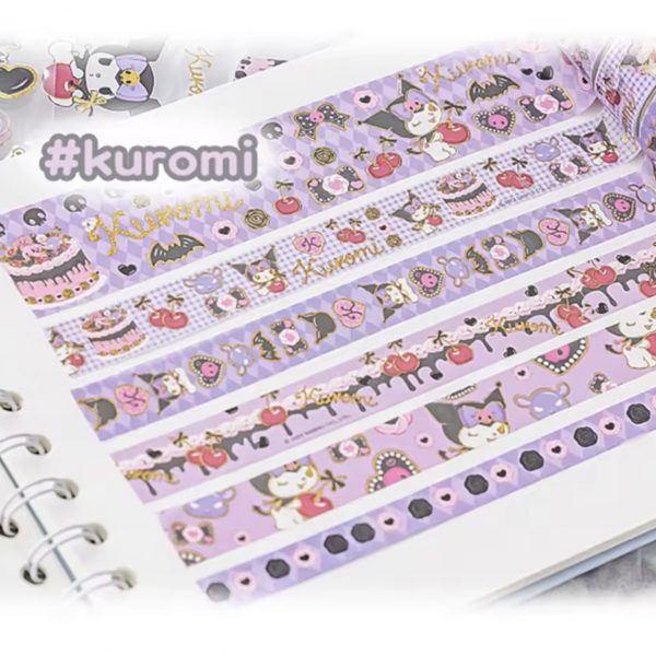 Caja de Pegatinas y Washitapes Kuromi