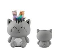 Portalápices Gato Gris