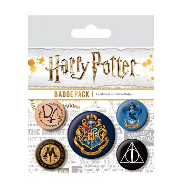 Pack 5 Chapas Harry Potter