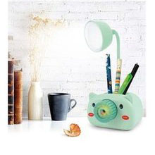 Mini Lámpara Kawaii con Sacapuntas y Portalápices