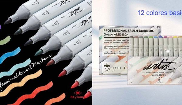 Pack 12 Rotuladores Doble Punta Professional Brush Markers Artist