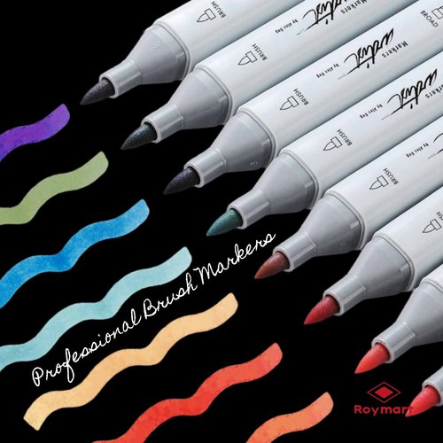 Pack 12 Rotuladores Doble Punta Professional Brush Markers Artist