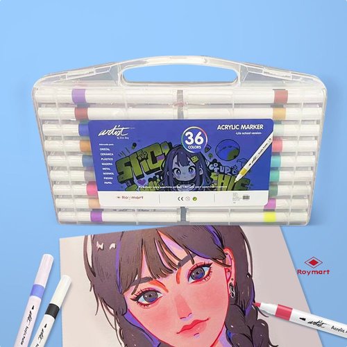 Estuche Maletín 36 Rotuladores Acrílicos Artist