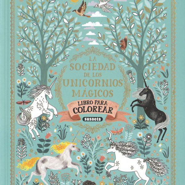 Libro para Colorear La sociedad de los unicornios mágicos