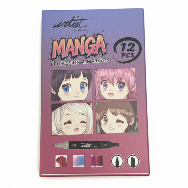 Pack 12 Rotuladores Doble Punta Artist Base Alcohol