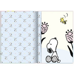 Cuaderno Mediano Rayas Snoopy Pastel
