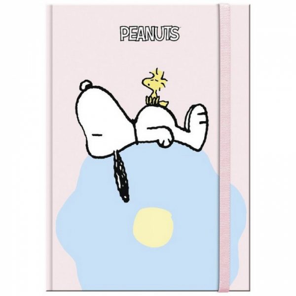 Cuaderno Mediano Rayas Snoopy Pastel