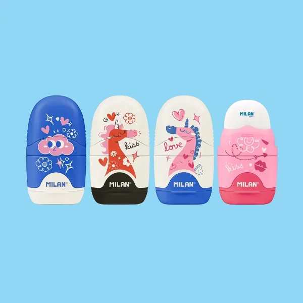 Sacapuntas con Depósito y Goma de Borrar Flowicorn Milan