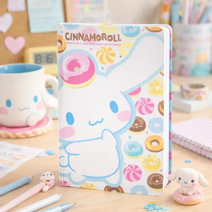 Cuaderno A5 Rayas Donuts Cinnamoroll