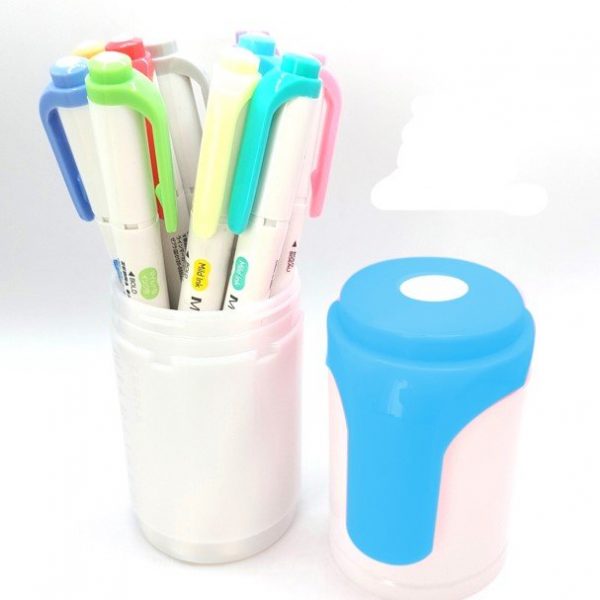 Caja Mildliner Azul+ 10 Rotuladores Marcadores Doble Punta