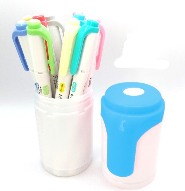 Caja Mildliner Azul+ 10 Rotuladores Marcadores Doble Punta