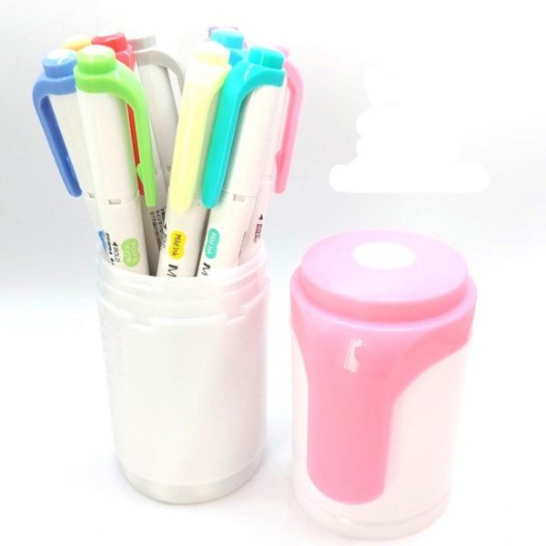 Caja Mildliner Rosa + 10 Rotuladores Marcadores Doble Punta