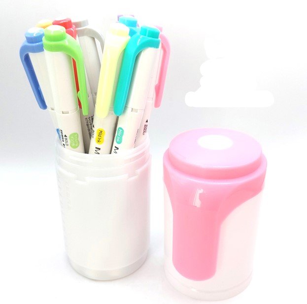 Caja Mildliner Rosa + 10 Rotuladores Marcadores Doble Punta