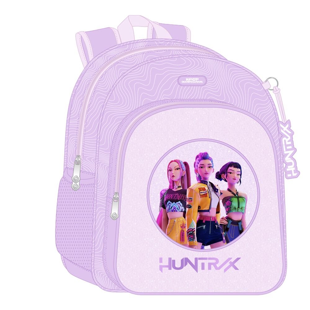 Mochila Las Guerreras K-Pop Glitter Adaptable a Carro 42cm