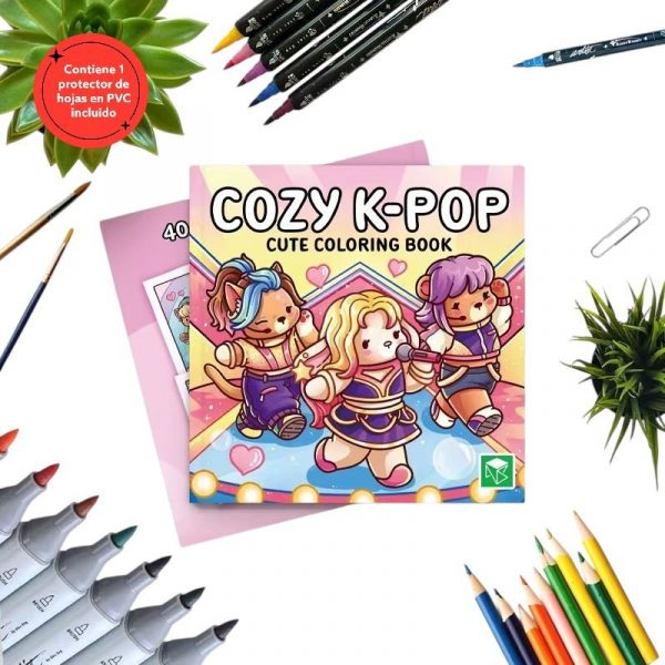Libro para Colorear Cozy K-Pop