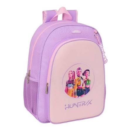 Mochila Las Guerreras K-Pop Glitter Adaptable a Carro 38cm