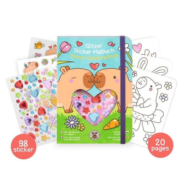 Libro para Colorear Capibaras con Pegatinas