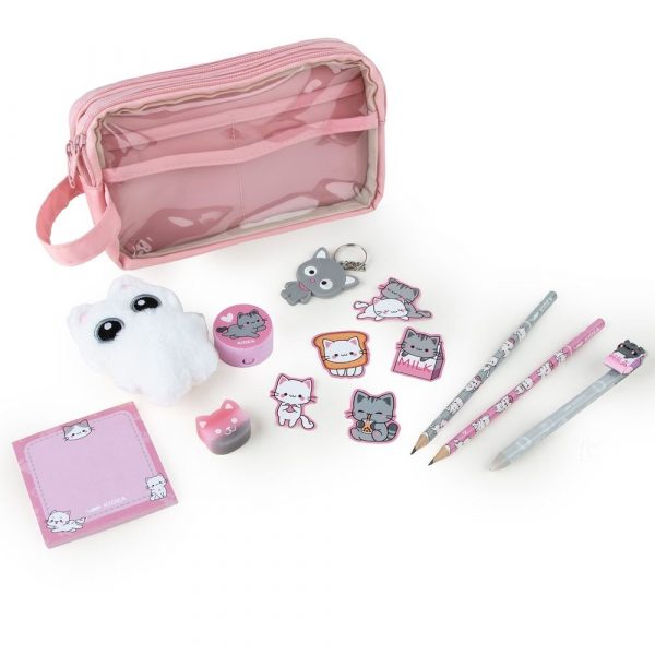 Pack Estuche + Papelería Gatitos
