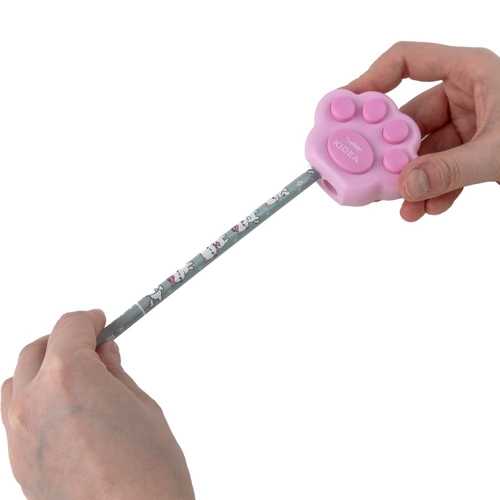 Sacapuntas con Depósito + Goma de Borrar Huella de Gatito - Imagen 12