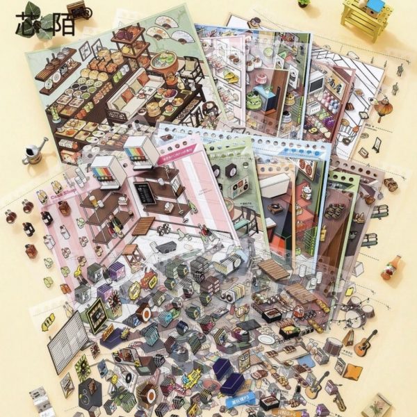Pegatinas Cozy – Crea tus Propios Escenarios en Miniatura Supermarket / Food Paradise