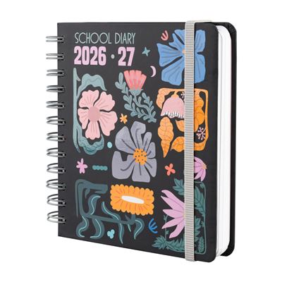 Agenda Escolar Día Página Floral Cubes 26/27