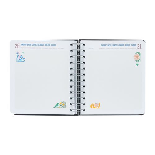 Agenda Escolar Día Página Floral Cubes 26/27