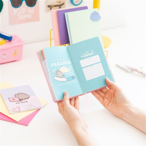 Agenda Escolar Semana Vista Tropical Pusheen 26/27