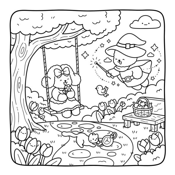 Libro para Colorear Cozy – Fuzzy Fantasy