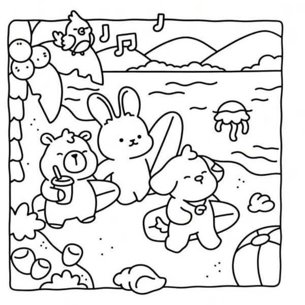 Libro para Colorear Cozy – Summer Cuties