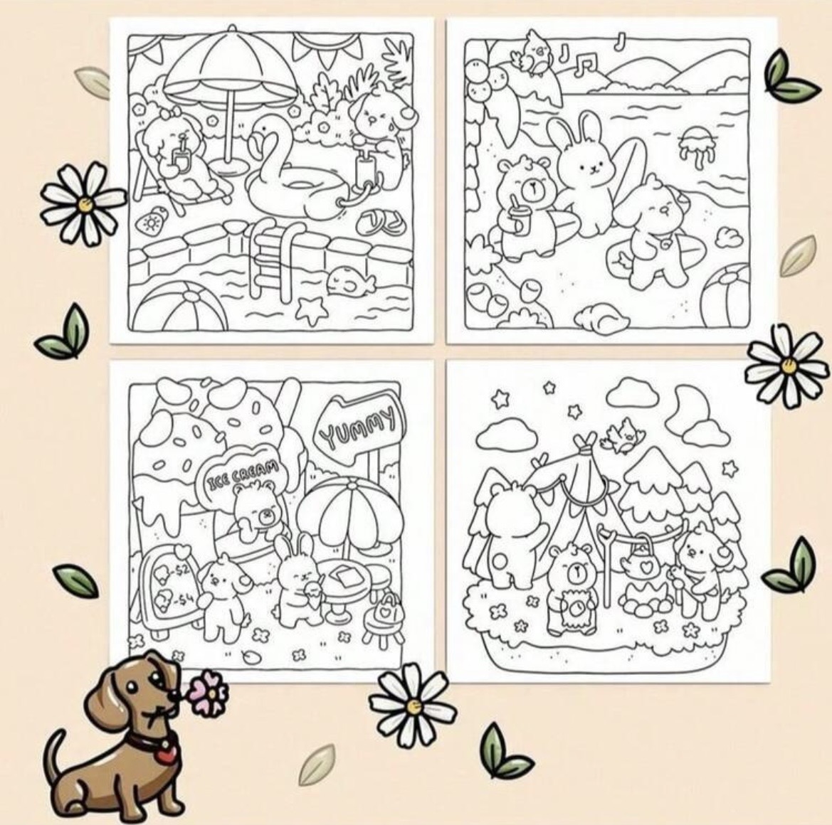Libro para Colorear Cozy – Summer Cuties - Imagen 5